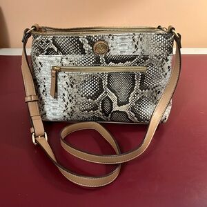 Anne Klein Snake-Skin Print Shoulder Bag